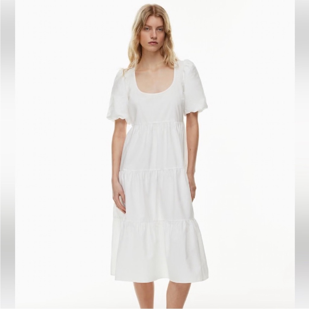 Aritzia White Puff Sleeve Sundress